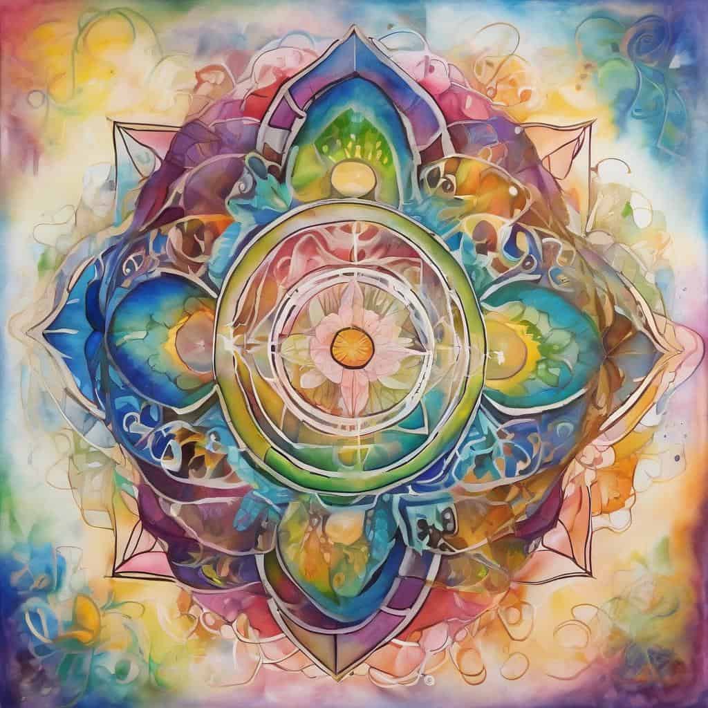 Ανθρακούχο μωσαϊκό με πολύχρωμες αρίθμησεις και διαφάνειες, συμβολίζει ηρεμία και ξεκάθαρη σκέψη.