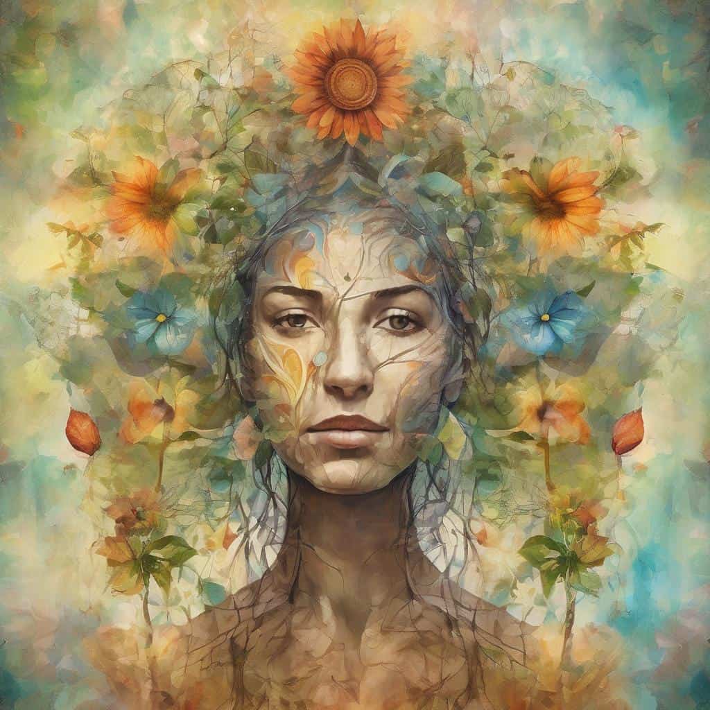 Αποκλειστική ψυχική ηρεμία και καθαρή σκέψη με φυσικά στοιχεία και λουλούδια, τέλεια για χαλάρωση και εσωτερική ισορροπία.